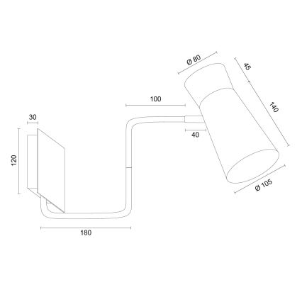 Argon 8883 - Seinävalaisin LORD 1xE14/7W/230V harmaa