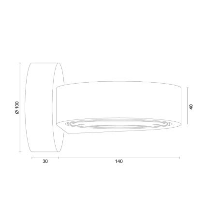 Argon 8898 - Seinävalaisin LOTUS 1xGX53/12W/230V harmaa