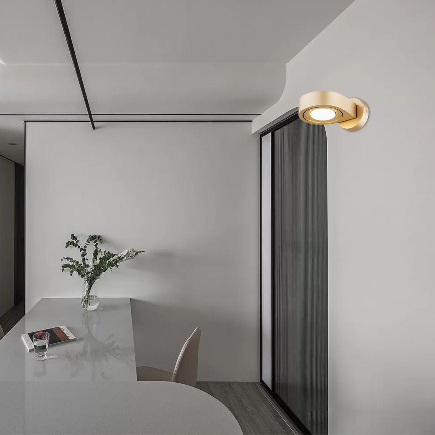 Argon 8899 - seinävalaisin LOTUS 1xGX53/12W/230V kultainen