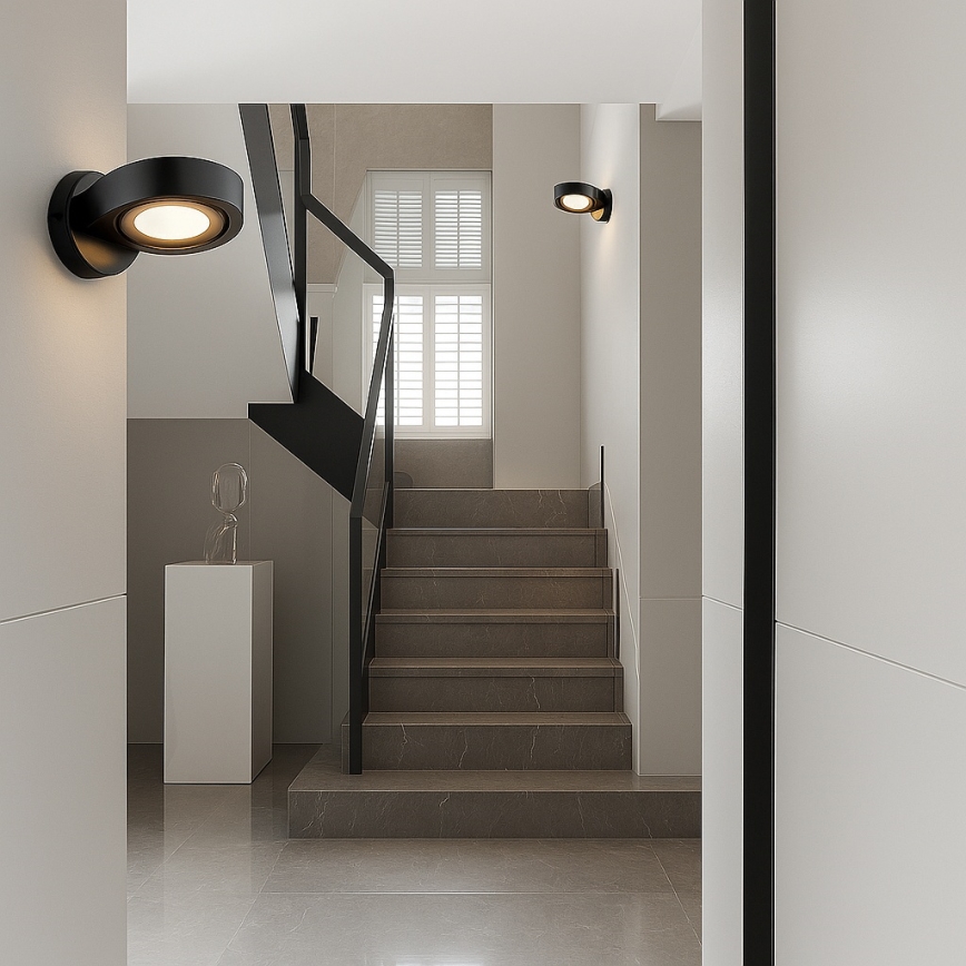 Argon 8900 - Seinävalaisin LOTUS 1xGX53/12W/230V musta