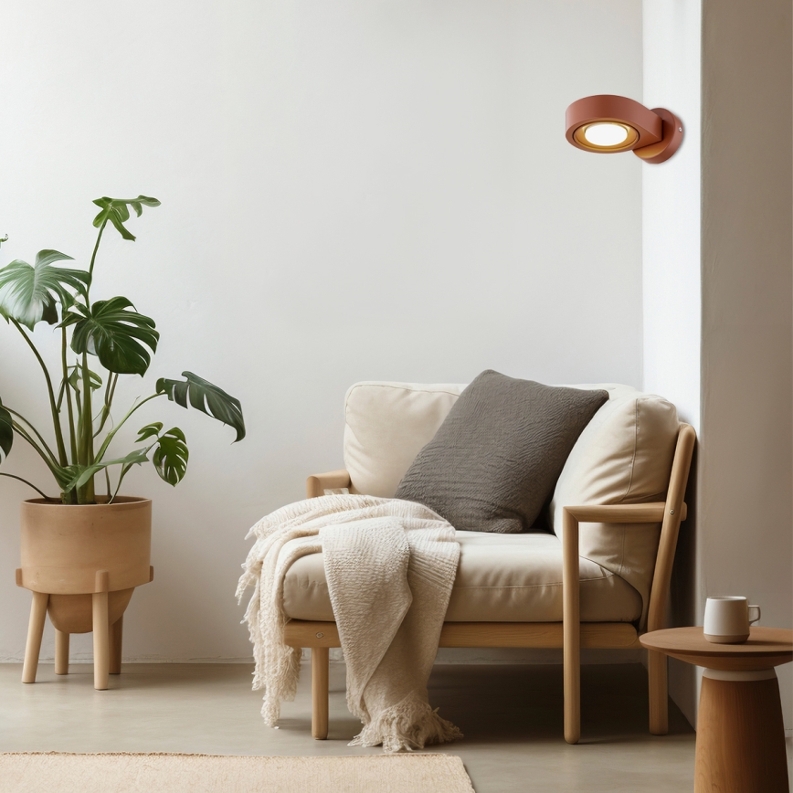 Argon 8902 - Seinävalaisin LOTUS 1xGX53/12W/230V terrakotta