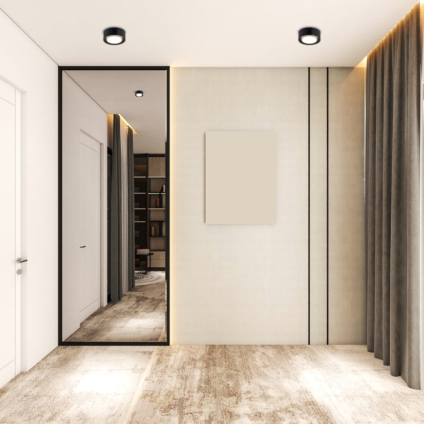 Argon 8905 - kattovalaisin ELORA 1 x GX53/7W/230V Ø 11 cm musta