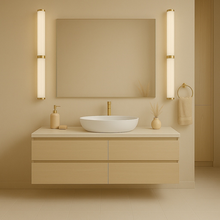 Argon 8926 - BATUMI LED/24W/230V 3000K IP44 kylpyhuoneen peilivalaisin, kullanvärinen