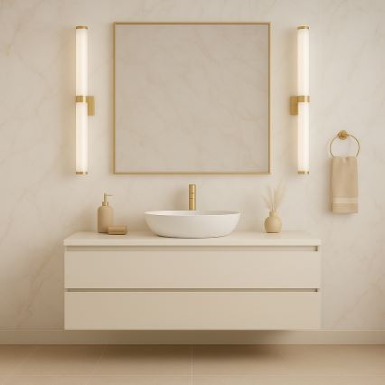 Argon 8926 - BATUMI LED/24W/230V 3000K IP44 kylpyhuoneen peilivalaisin, kullanvärinen