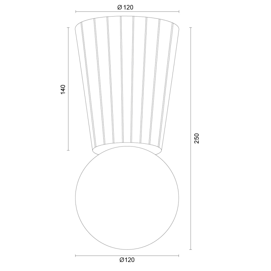 Argon 8973 - Kylpyhuoneen kattovalaisin VOLANTE 1xG9/6W/230V IP44 halkaisija 12 cm beige
