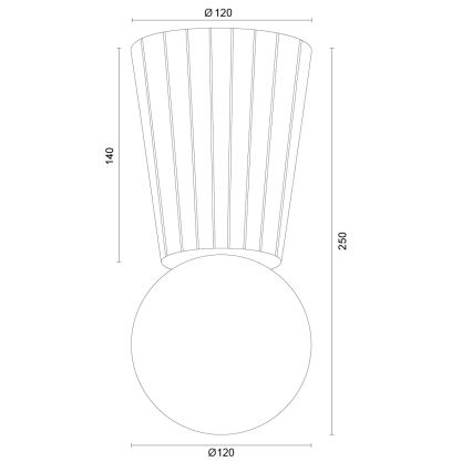 Argon 8974 - VOLANTE kylpyhuoneen kattovalaisin 1xG9/6W/230V IP44, Ø 12 cm, ruskea