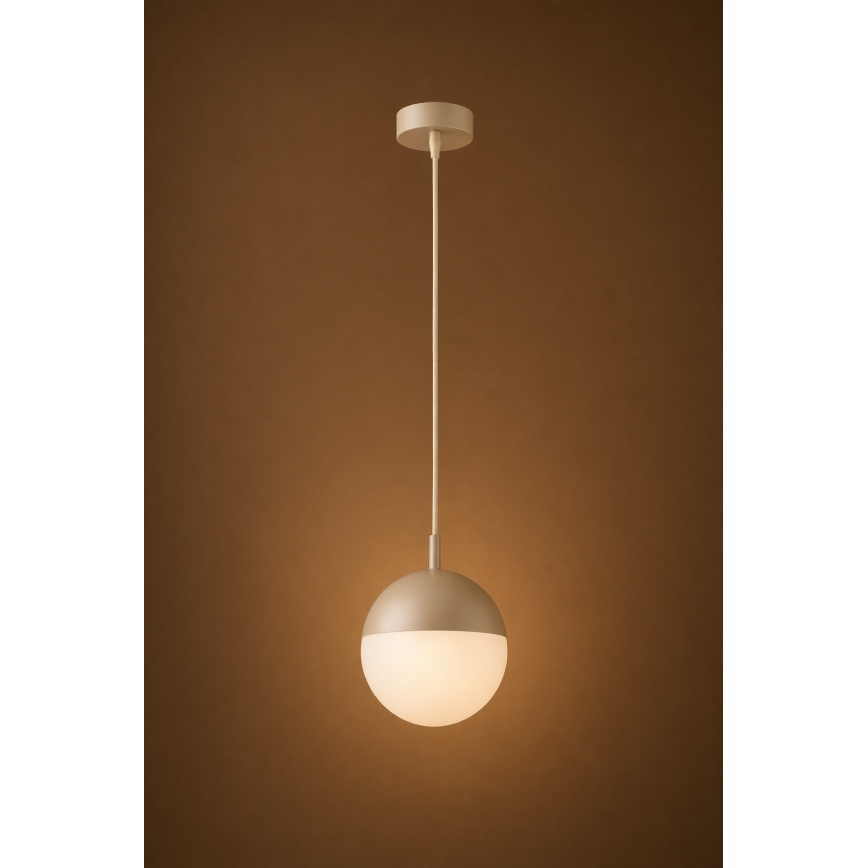 Argon 9001 - Ulkokäyttöinen riippuvalaisin vaijerilla LIV 1xE27/15W/230V IP44 beige