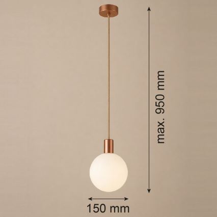 Argon 9006 - ORE ulkoriippuvalaisin vaijerilla 1xG9/6W/230V IP44 kuparinvärinen