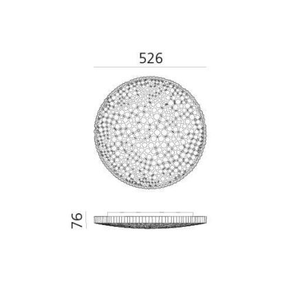 Artemide 0210010APP - Himmennettävä LED-kattovalaisin CALIPSO LED/50W/230V 3000K