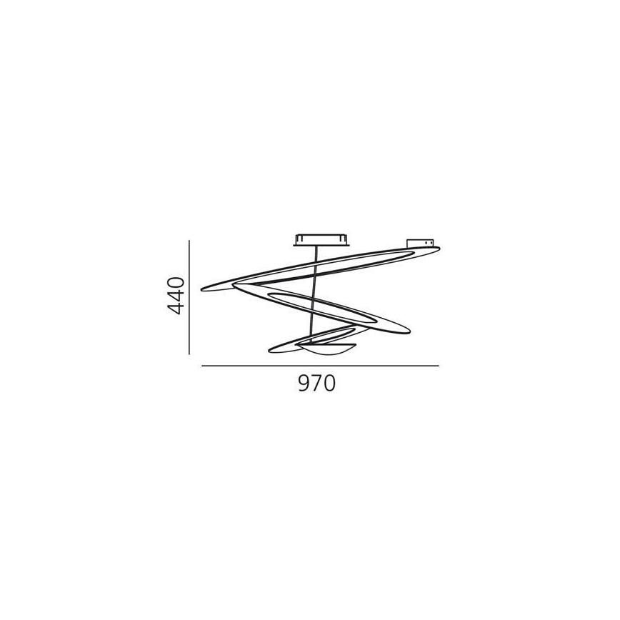 Artemide 1253120A - Himmennettävä LED-kattovalaisin PIRCE LED/44W/230V 3000K kulta