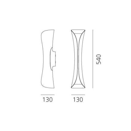 Artemide 1373010A - Seinävalaisin CADMO 2xGU10/10W/230V musta