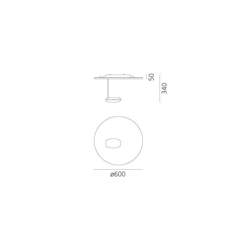 Artemide 1471110A - Himmennettävä LED-kattovalaisin DROPLET LED/29W/230V 3000K