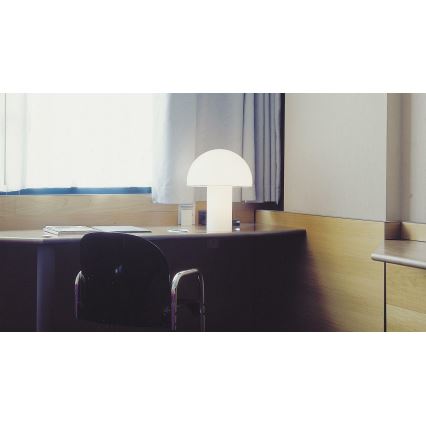 Artemide A006300 - Pöytävalaisin ONFALE 1xE14/5W/230V + 1xE27/13W valkoinen