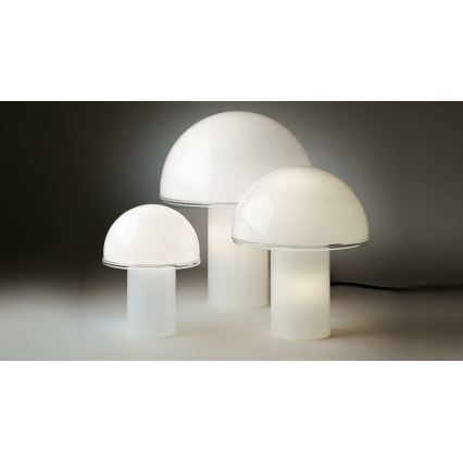 Artemide A006300 - Pöytävalaisin ONFALE 1xE14/5W/230V + 1xE27/13W valkoinen