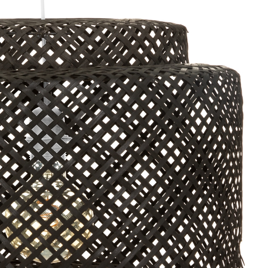 Atmosphera - Kattokruunu johdossa LIBY 1xE27/40W/230V bambu/musta