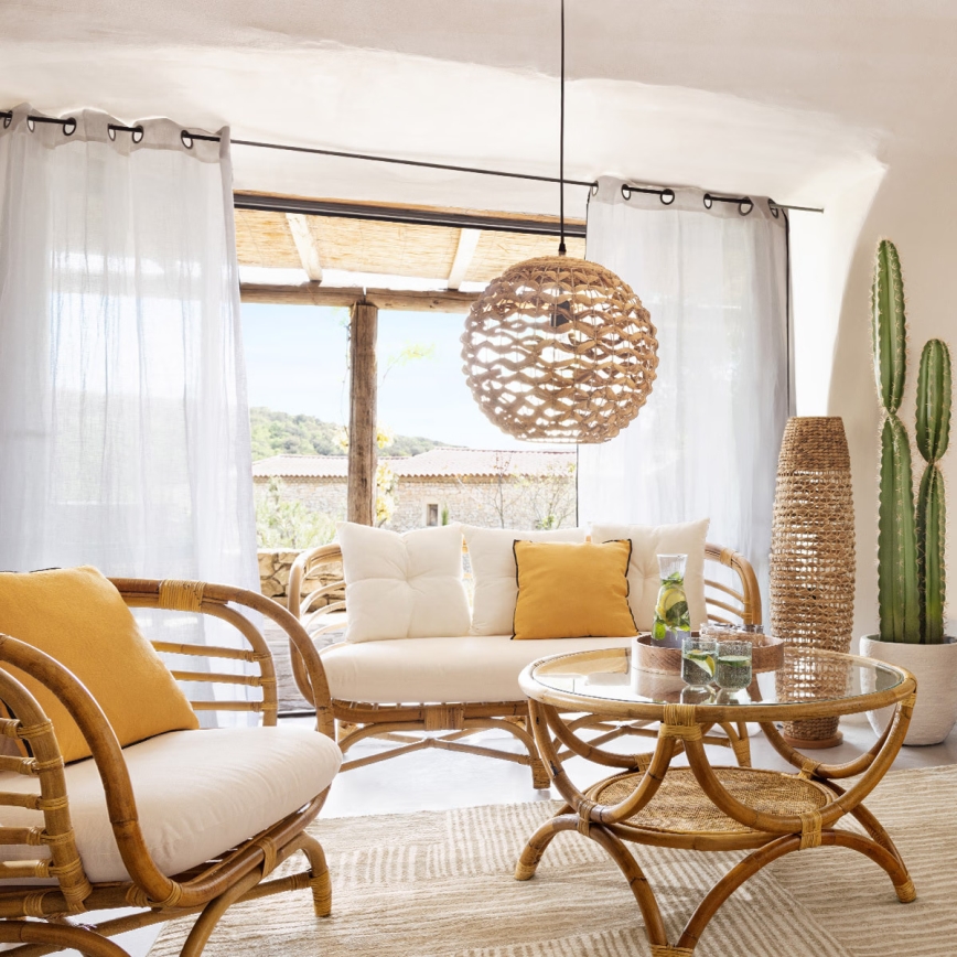 Atmosphera - Kattokruunu johdossa SAND 1xE27/40W/230V vesihyasintti