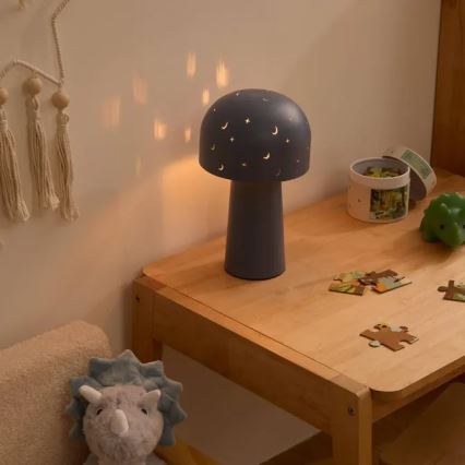 Atmosphera - Lasten pöytävalaisin STARRY MUSHROOM 1xE14/25W/230V sininen
