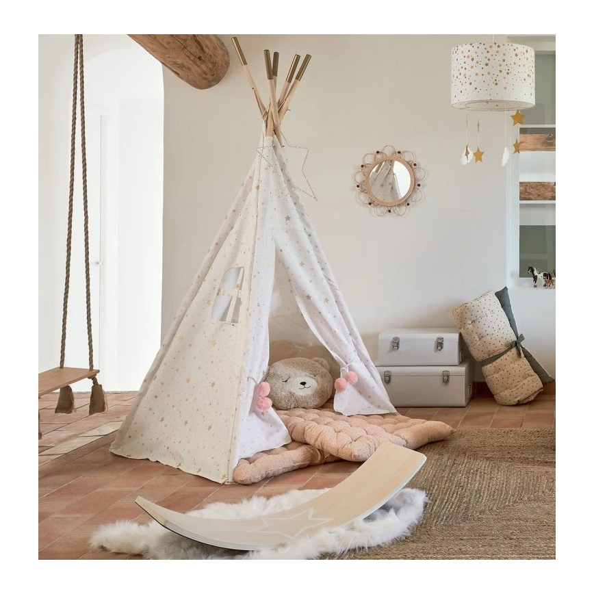 Atmosphera - Lasten seinäpeili CAMPAIN, halkaisija 38 cm, rottinki