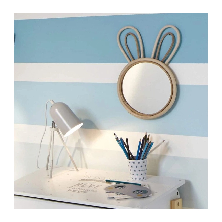 Atmosphera - Lasten seinäpeili RABBIT 37x24 cm bambu