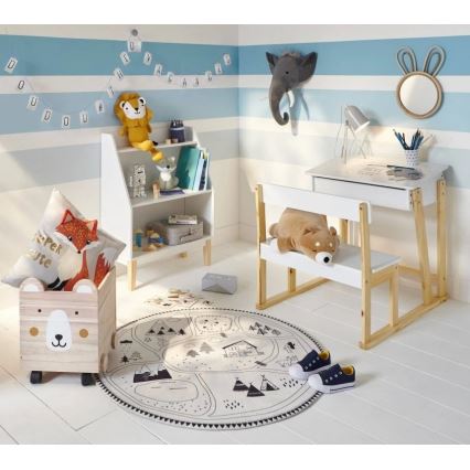 Atmosphera - Lasten seinäpeili RABBIT 37x24 cm bambu