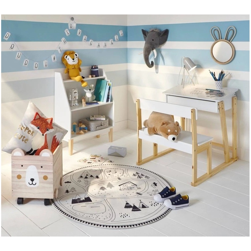 Atmosphera - Lasten seinäpeili RABBIT 37x24 cm bambu