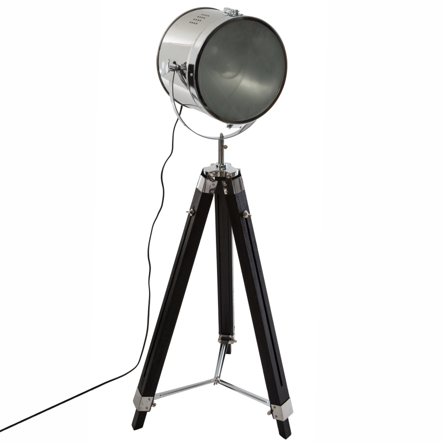 Atmosphera - Lattialamppu EBOR 1xE27/25W/230V mänty/kiiltävä kromi