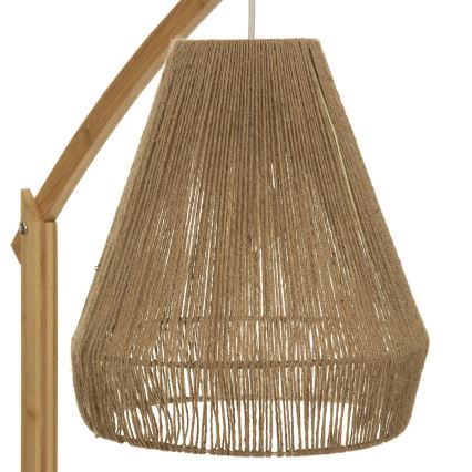 Atmosphera - Lattialamppu PALM 1xE27/60W/230V bambu/hamppu