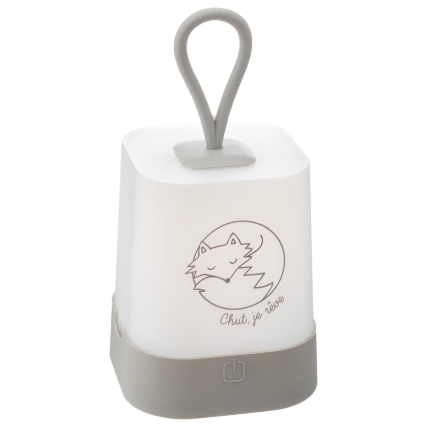 Atmosphera - LED-kosketuksella ohjattava lasten ladattava yövalo RABBIT LED/3,7V 1200 mAh harmaa