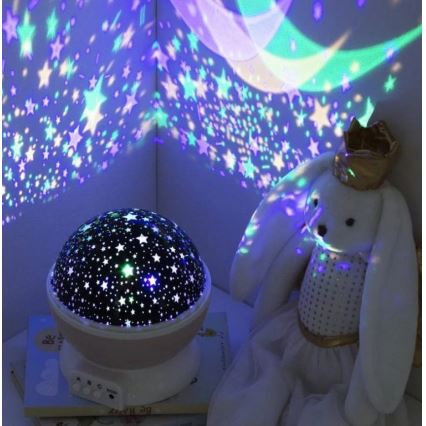 Atmosphera - LED lastenprojektori 3xAA vaaleanpunainen