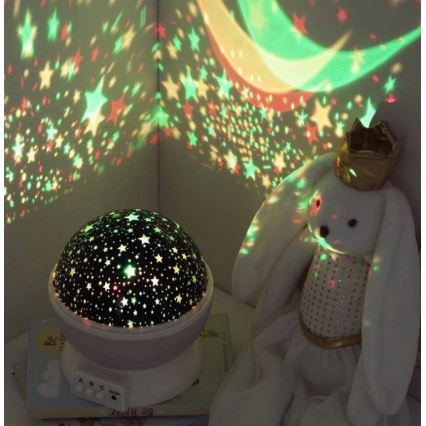 Atmosphera - LED lastenprojektori 3xAA vaaleanpunainen