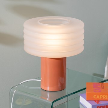 Atmosphera - Pöytälamppu ASTI 1xE27/60W/230V tiilenpunainen