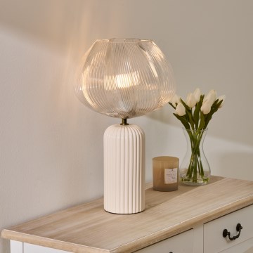 Atmosphera - Pöytälamppu PHYLAS 1xE14/40W/230V beige