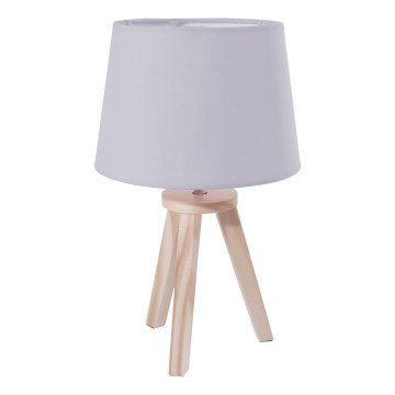 Atmosphera - Pöytälamppu TRIPOD 1xE14/40W/230V mänty/harmaa