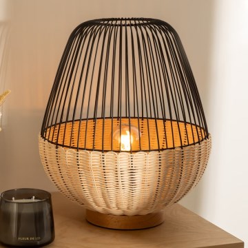 Atmosphera - Pöytävalaisin ANEA 1xE27/40W/230V rottinki