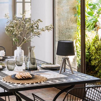 Atmosphera - Pöytävalaisin MINI 1xE14/25W/230V mänty/harmaa