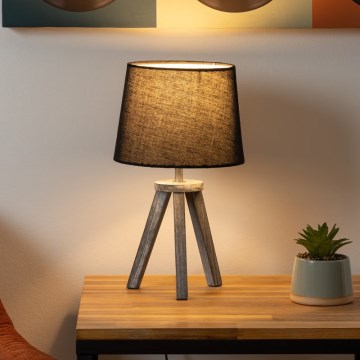 Atmosphera - Pöytävalaisin MINI 1xE14/25W/230V mänty/musta