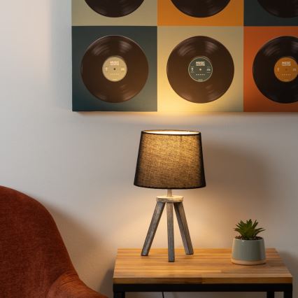 Atmosphera - Pöytävalaisin MINI 1xE14/25W/230V mänty/musta