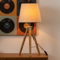 Atmosphera - Pöytävalaisin RUNO 1xE27/25W/230V bambu/kerma