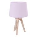 Atmosphera - Pöytävalaisin TRIPOD 1x E14/40W/230V mänty/vaaleanpunainen