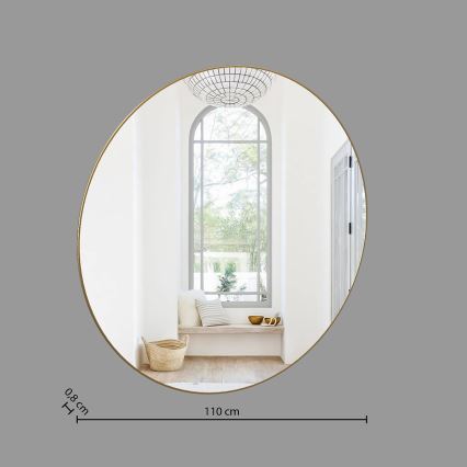 Atmosphera - Seinäpeili ALICE halkaisija 110 cm kulta
