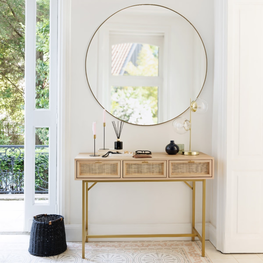 Atmosphera - Seinäpeili ALICE halkaisija 110 cm musta