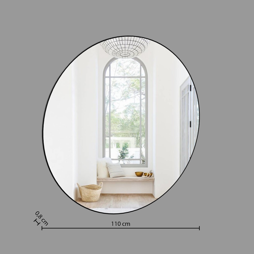 Atmosphera - Seinäpeili ALICE halkaisija 110 cm musta