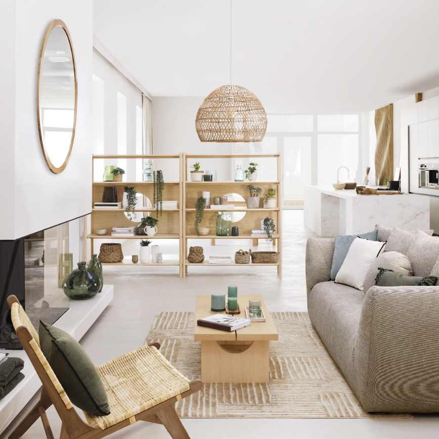 Atmosphera - Seinäpeili ANGELO halkaisija 110 cm mänty