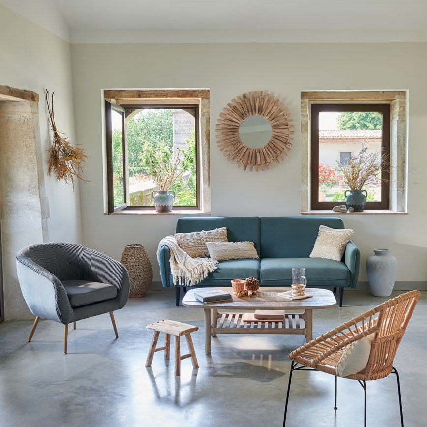 Atmosphera - Seinäpeili MANON halkaisija 88 cm jalokuusi