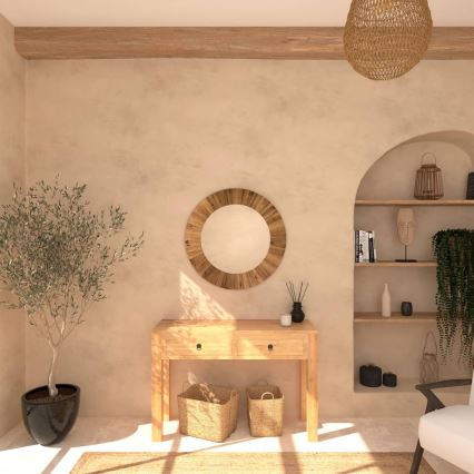 Atmosphera - Seinäpeili PAMELA halkaisija 83 cm jalokuusi