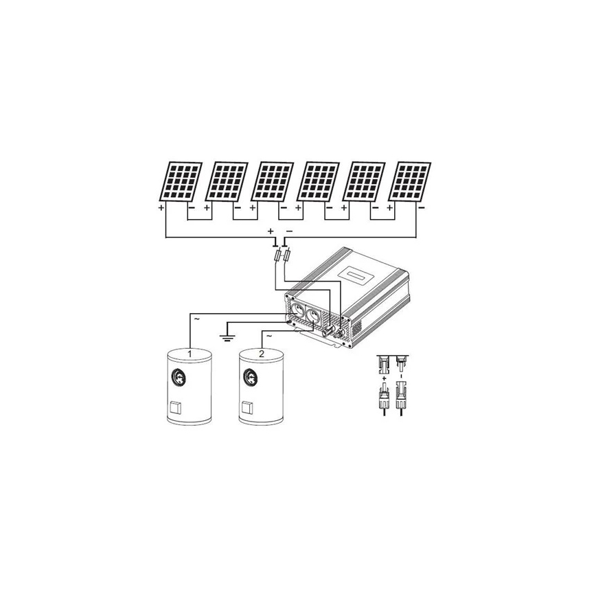Aurinkoinvertteri veden lämmitykseen ECO Solar Boost Evo MPPT-4000 4 kW PRO