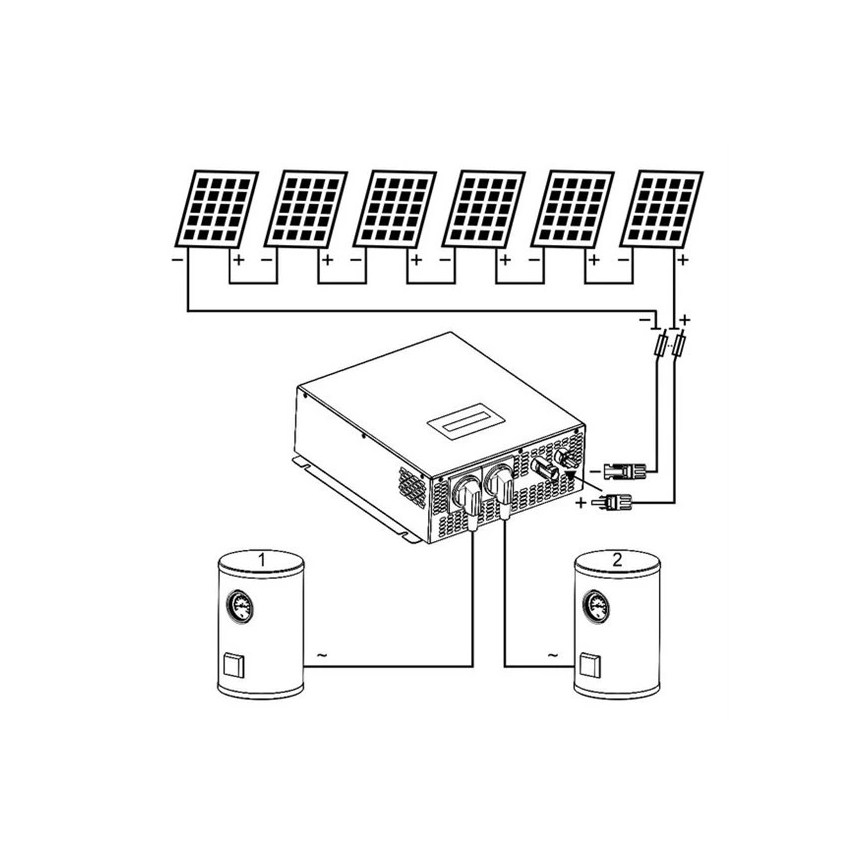 Aurinkoinvertteri vedenlämmitykseen ECO Solar Boost MPPT-3000 3,5kW PRO
