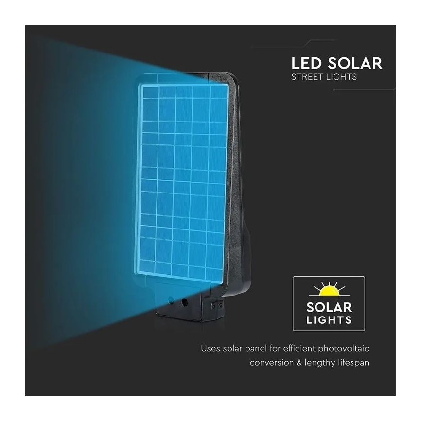 Aurinkokäyttöinen LED-katuvalaisin anturilla LED/15W/7,4V 4000K IP65 10800 mAh