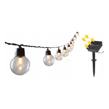 Aurinkokäyttöinen LED-koristevalosarja 20xLED/8 toimintoa 500 mAh 7,6 m IP67 lämmin valkoinen