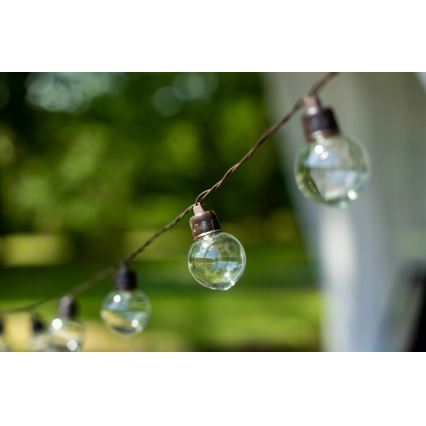 Aurinkokäyttöinen LED-koristevalosarja 20xLED/8 toimintoa 500 mAh 7,6 m IP67 lämmin valkoinen